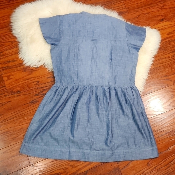 Chambray Babydoll Lace Front Dress - Picture 4 of 4